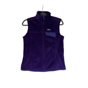Patagonia Purple Soft Re-Tool Zipup Vest Sz S